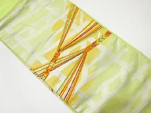 リサイクル　霞に組紐模様織出し名古屋帯